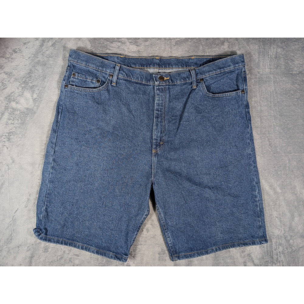 Wrangler Mens Relaxed Fit Denim Shorts Blue Size 42 Medium Wash 10 Inch Inseam